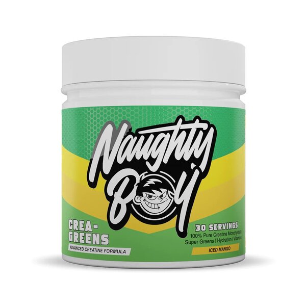 Naughty Boy, Crea-Greens, Iced Mango - 270g