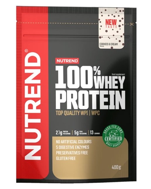 Nutrend, 100% Whey Protein, Cookies & Cream - 400g