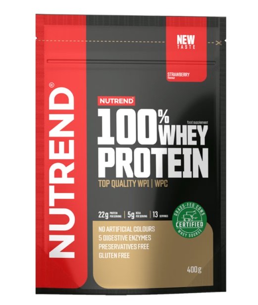 Nutrend, 100% Whey Protein, Strawberry - 400g