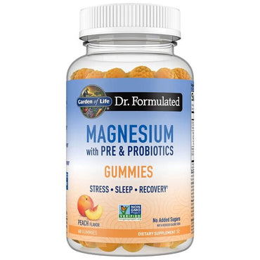 Garden of Life, Dr. Formulated Magnesium with Pre & Probiotics Gummies, Peach - 60 gummies