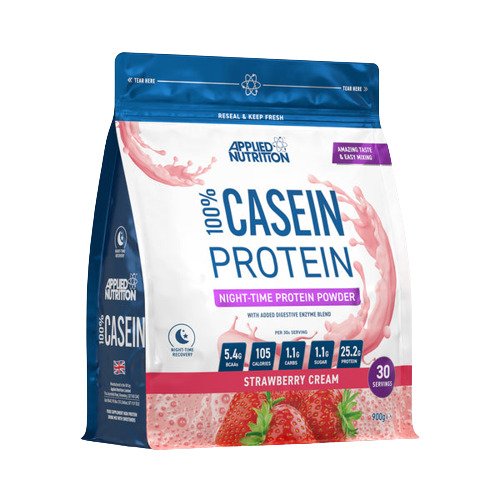 Applied Nutrition, 100% Casein Protein, Strawberry Cream - 900g