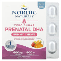 Nordic Naturals, Prenatal DHA Gummy Chews, Strawberry Orange - 27 gummies