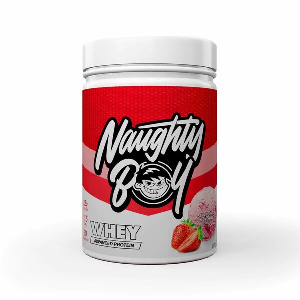 Naughty Boy, Advanced Whey, Strawberry Milkshake - 900g