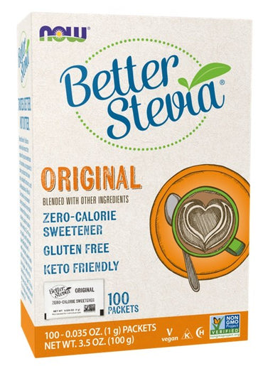 NOW Foods, Better Stevia Packets, Original - 100 packets