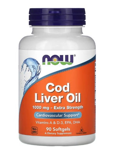 NOW Foods, Cod Liver Oil, 1000mg Extra Strength - 90 softgels