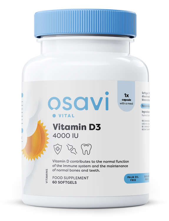 Osavi, Vitamin D3, 4000IU - 60 softgels