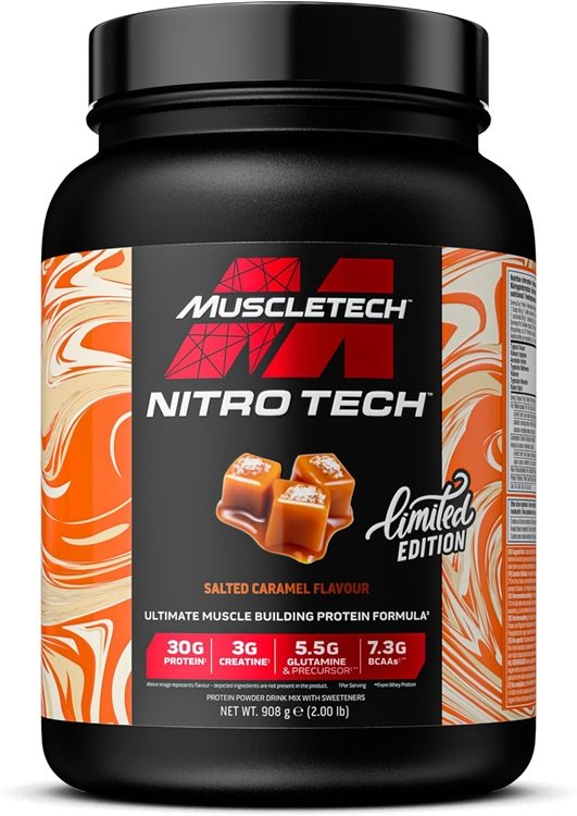 MuscleTech, Nitro-Tech, Salted Caramel - 908g