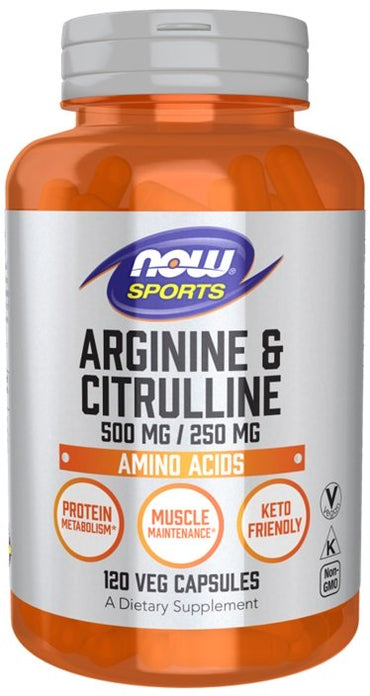 NOW Foods, Arginine & Citrulline - 120 vcaps