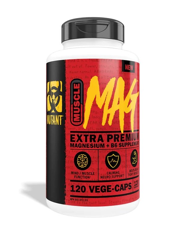 Mutant, Muscle MAG Extra Premium Magnesium + B6 - 120 vcaps