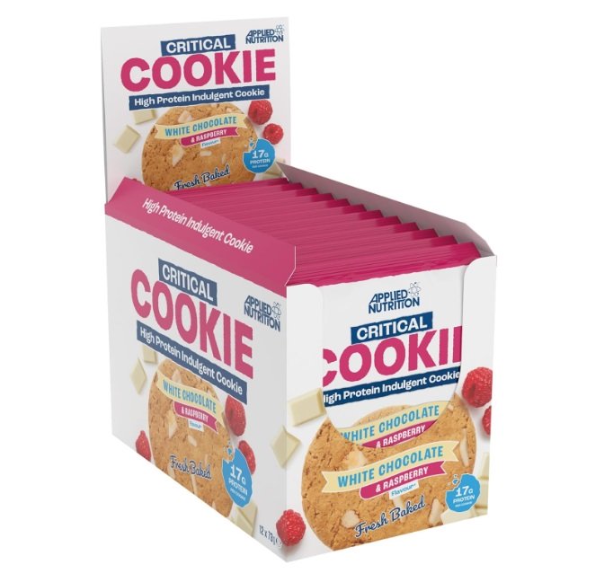 Applied Nutrition, Critical Cookie, White Chocolate & Raspberry - 12 x 73g