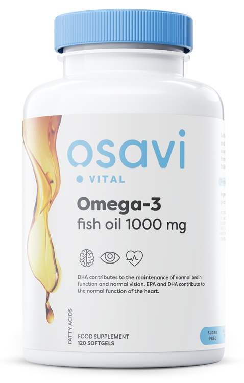 Osavi, Omega-3 Fish Oil Molecularly Distilled, 1000mg - 120 softgels