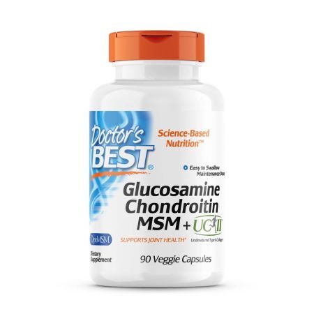 Doctor's Best, Glucosamine Chondroitin MSM + UC-II - 90 vcaps