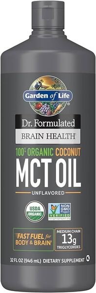 Garden of Life, Dr. Formulated Organic Brain Health MCT Oil - 946 ml.