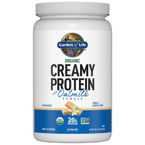 Garden of Life, Organic Creamy Protein with Oatmilk, Vanilla Cookie - 860g