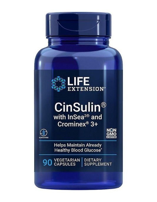 Life Extension, CinSulin with InSea2 & Crominex 3+ - 90 vcaps
