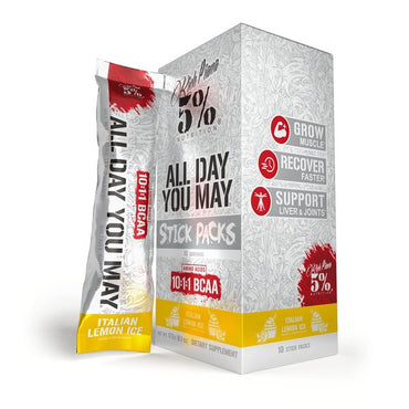 5% Nutrition, AllDayYouMay - Legendary Series Stick Packs, Italian Lemon Ice - 10 x 17g
