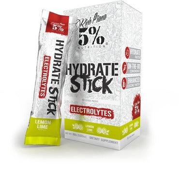 5% Nutrition, Hydrate - Legendary Series Stick Packs, Limão e Limão - 10 x 9g