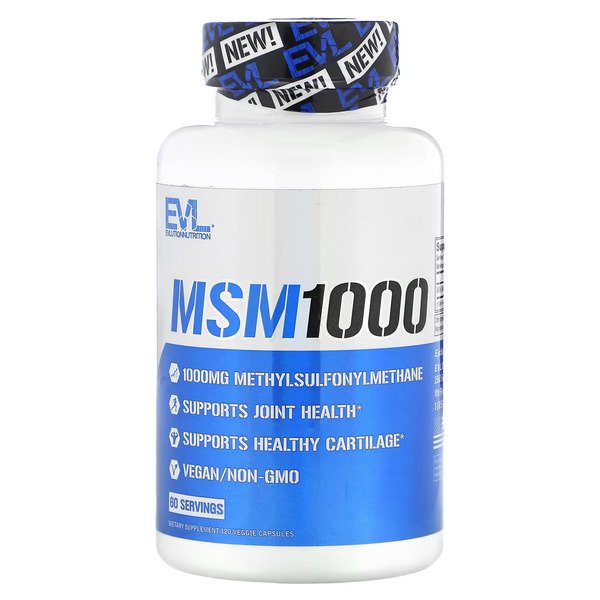 EVLution Nutrition, MSM 1000 - 120 caps