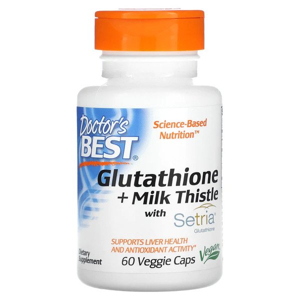 Doctor's Best, Glutathione + Milk Thistle - 60 vcaps