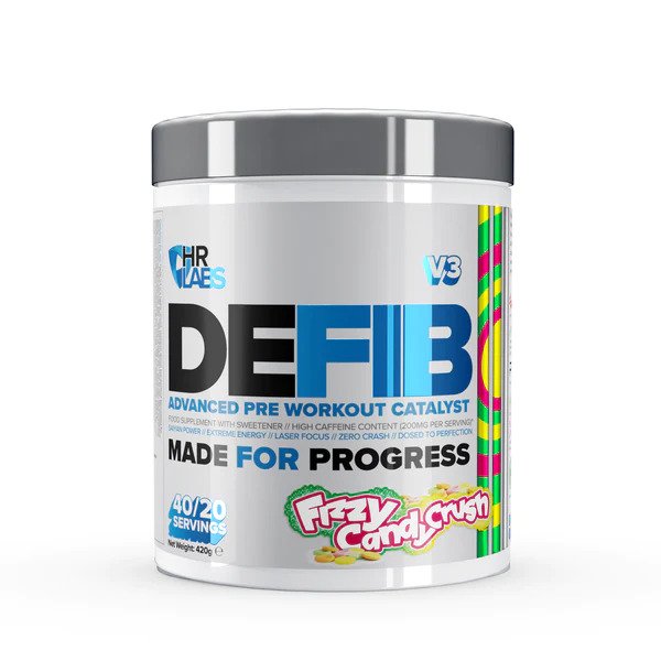 HR Labs, Defib V3 - Advanced Pre Workout Catalyst, Fizzy Candy Crush - 420g