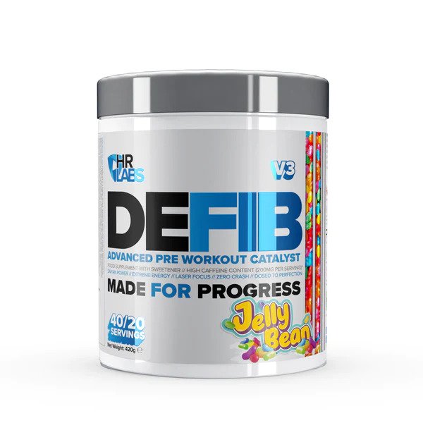 HR Labs, Defib V3 - Advanced Pre Workout Catalyst, Jelly Bean - 420g