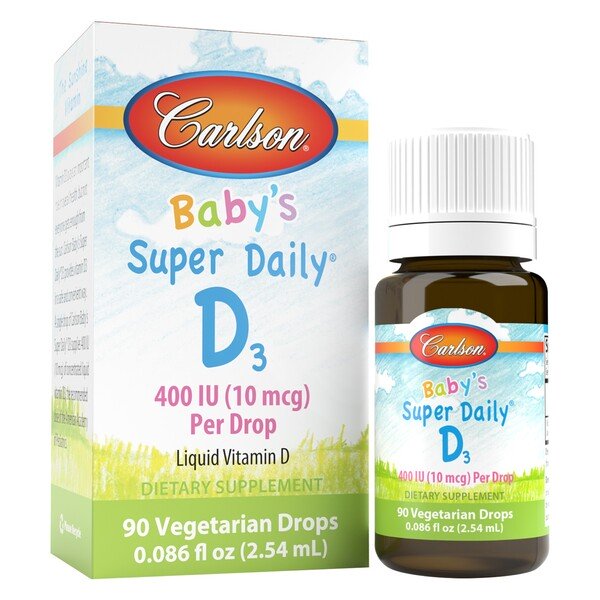 Carlson Labs, Baby's Super Daily D3, 400 IU - 2.54 ml.