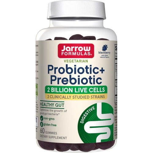 Jarrow Formulas, Probiotic + Prebiotic, Blackberry - 60 gummies