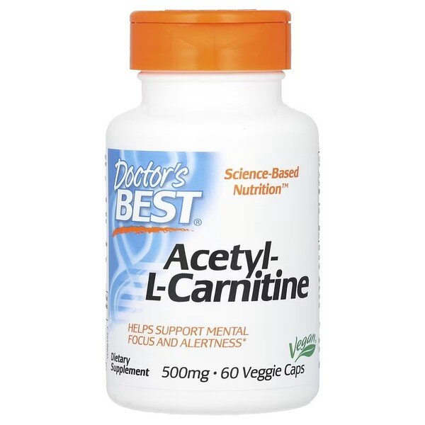 Doctor's Best, Acetyl L-Carnitine, 500mg  - 60 vcaps