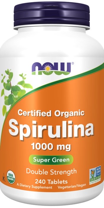 NOW Foods, Certified Organic Spirulina, 1000mg - 240 tabs