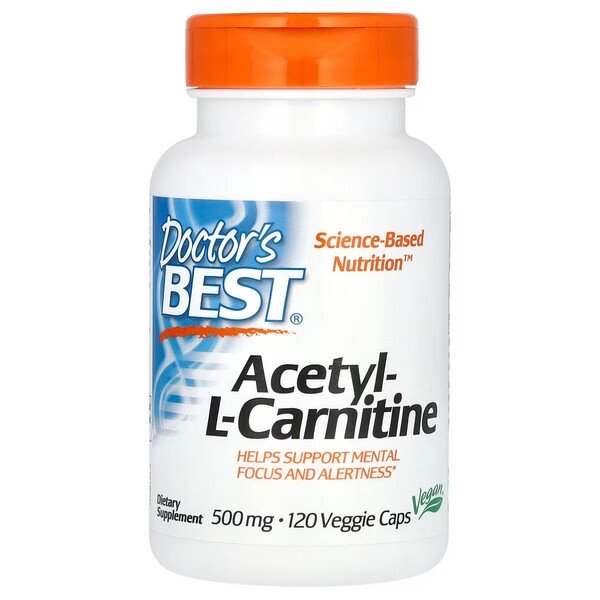 Doctor's Best, Acetyl L-Carnitine, 500mg - 120 vcaps