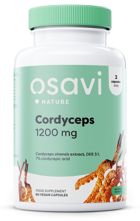 Osavi、冬虫夏草、1200mg - ビーガン カプセル 60 粒