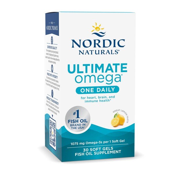 Nordic Naturals, Ultimate Omega One Daily, 1075 mg Lămâie - 30 de capsule moi