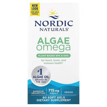 Nordic Naturals, Algae Omega, 715mg Omega 3 - 60 softgels