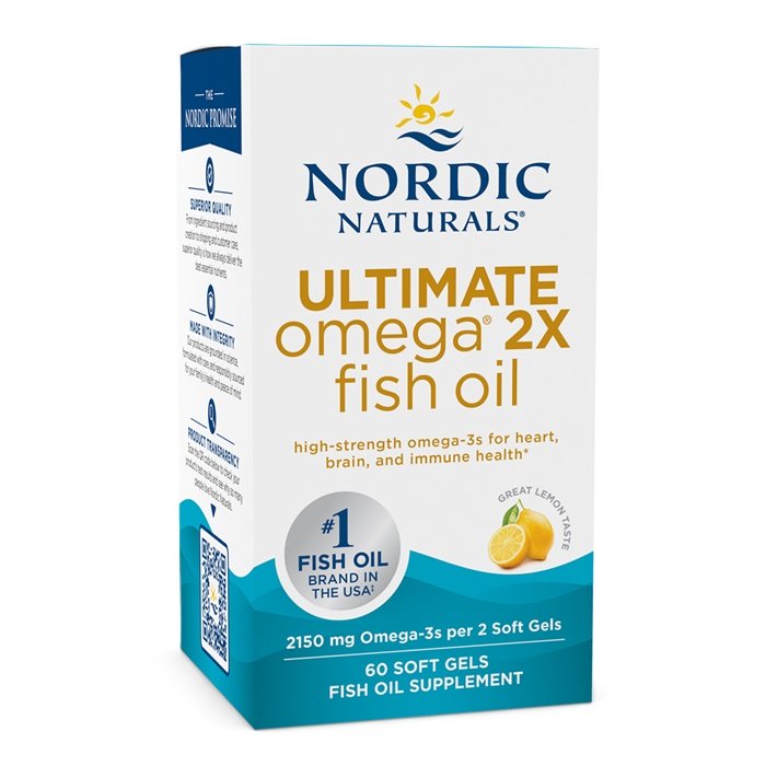 Nordic Naturals, Ultimate Omega 2X، 2150 مجم ليمون (EAN 768990891168) - 60 كبسولة هلامية