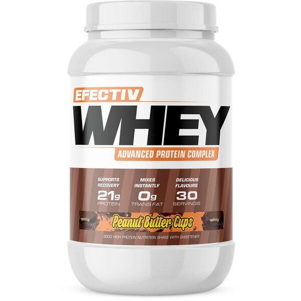 Efectiv Nutrition, Whey Protein, Peanut Butter Cups - 900g