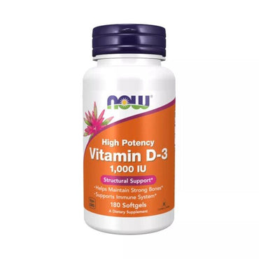 NOW Foods, Vitamin D-3, 1000 IU - 180 softgels
