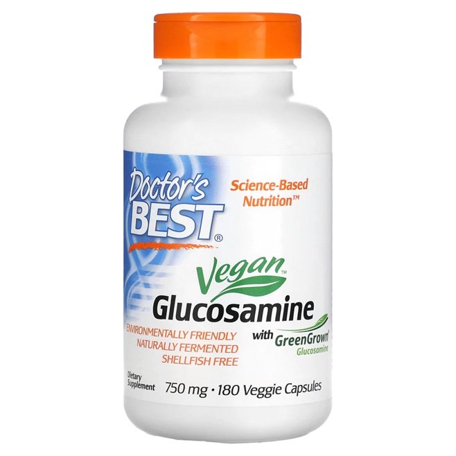 Doctor's Best, Vegan Glucosamine with GreenGrown, 750mg - 180 vcaps