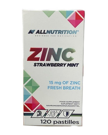 Allnutrition, Zinc, 15mg (Strawberry Mint) - 120 pastilles