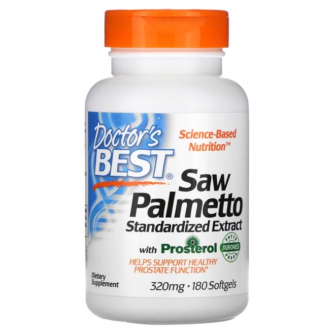 Doctor's Best, Saw Palmetto Standardized Extract with Prosterol, 320mg - 180 softgels