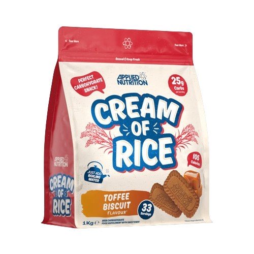 Applied Nutrition, Cream of Rice, Toffee Biscuit - 1000g