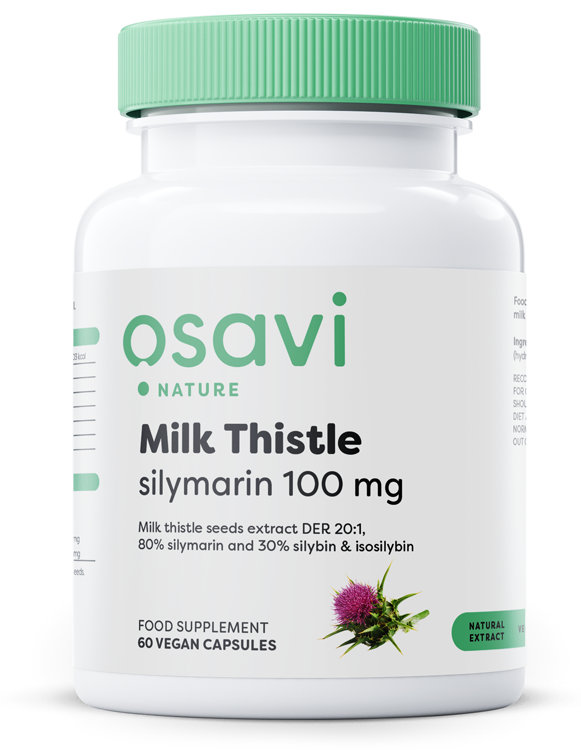 Osavi, Marietidsel, Silymarin 100mg - 60 veganske kapsler