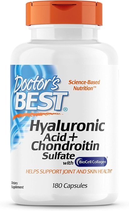 Doctor's Best, Hyaluronic Acid + Chondroitin Sulfate with BioCell Collagen - 180 caps