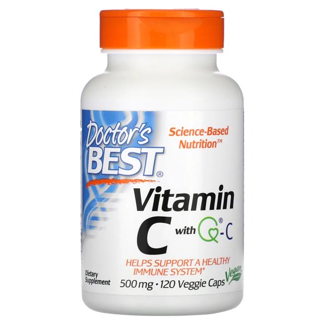 Doctor's Best, Vitamina C con control de calidad, 500 mg - 120 vcaps