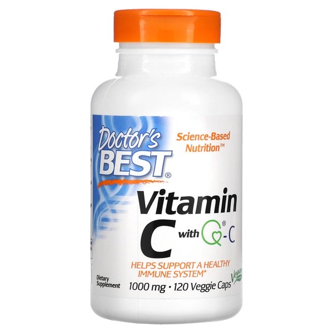 Doctor's Best, Vitamina C con control de calidad, 1000 mg - 120 vcaps