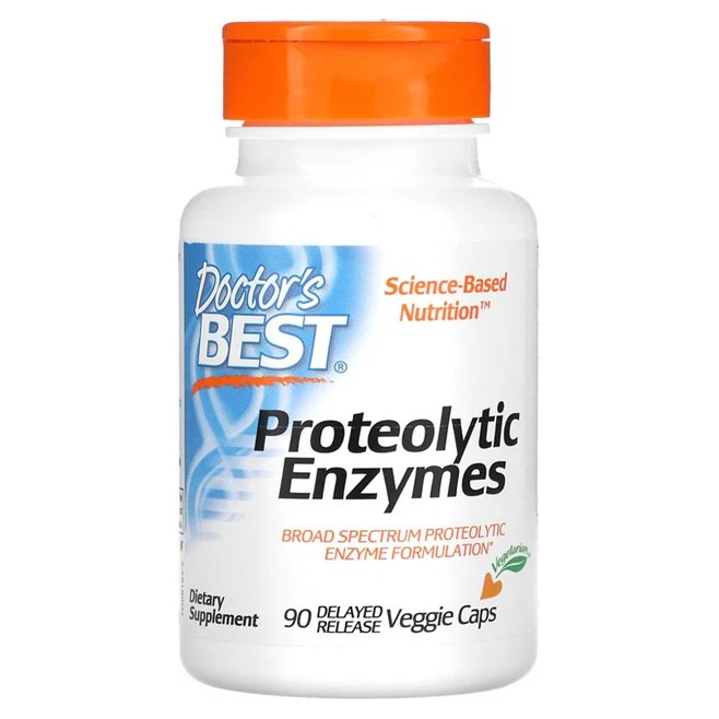 Doctor's Best, Proteolytic Enzymes - 90 vcaps