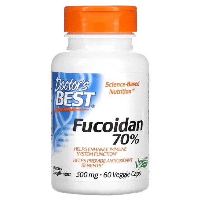 Doctor's Best, Fucoidan 70%, 300mg - 60 vcaps
