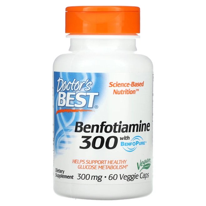 Doctor's Best, Benfotiamine with BenfoPure, 300mg - 60 vcaps