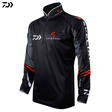 Daiwa-Sudadera con capucha de pesca profesional, protección solar Anti-UV, camisa de pesca para cuello y cara, ropa de pesca transpirable de secado rápido