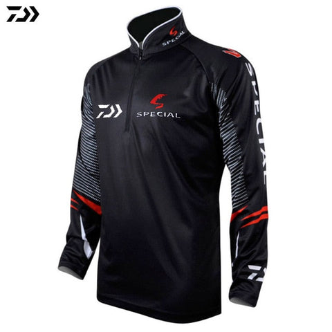 Daiwa Professional Fishing Hoodie Anti-UV Sunscreen Sun Protection Face Neck Fishing Shirt Breathable Quick Dry Fishing Clothes