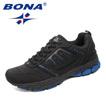 BONA New Style Men Running Shoes Ourdoor Jogging Trekking Sneakers Lace Up Athletic Shoes Comfortable Light Soft Free Shipping